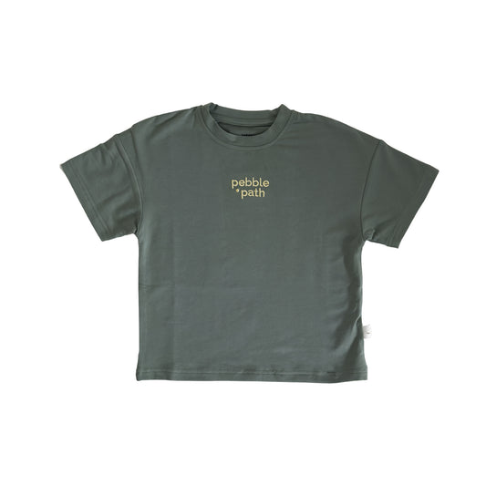 Crew Neck Tee Set Green