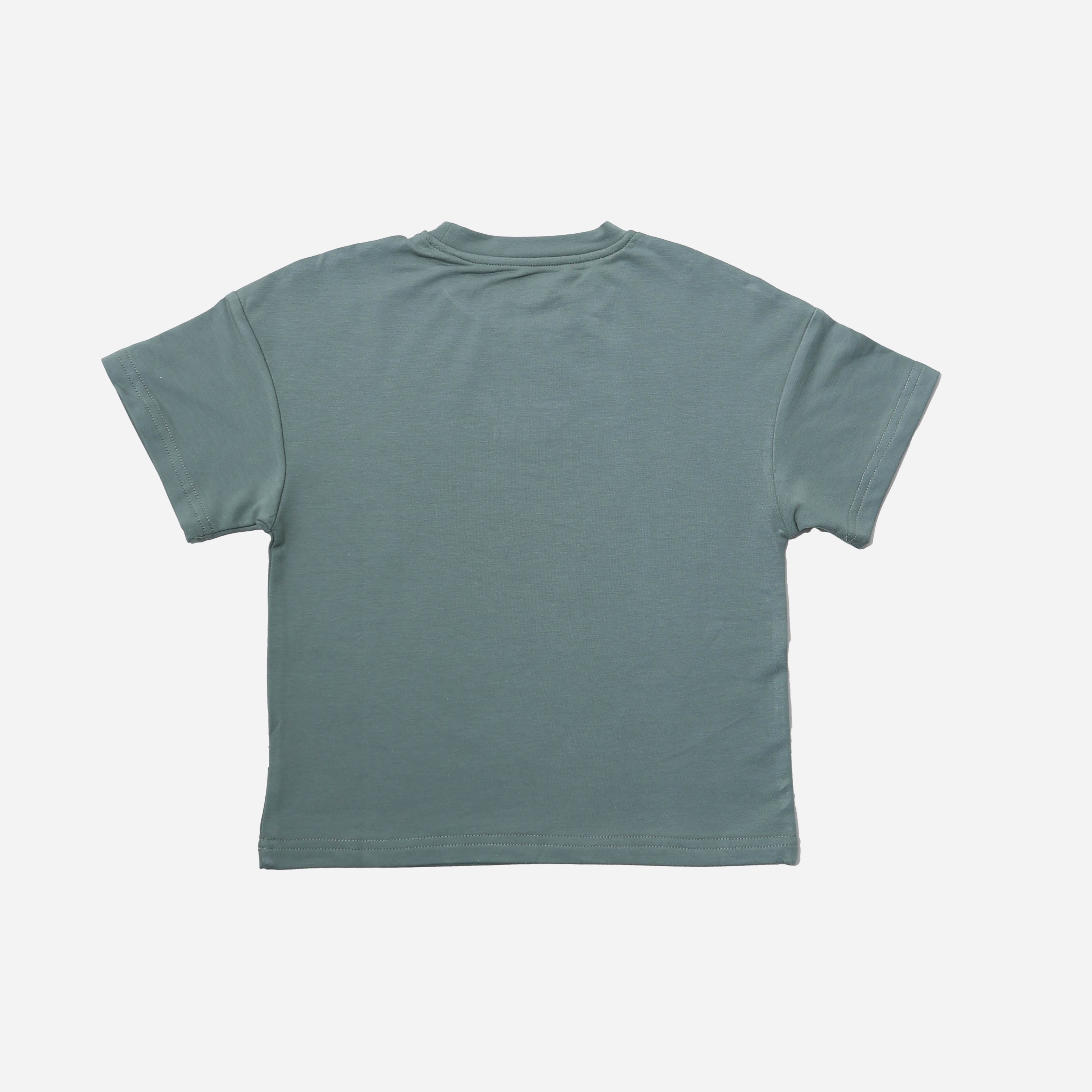 Crew Neck Tee Set Green