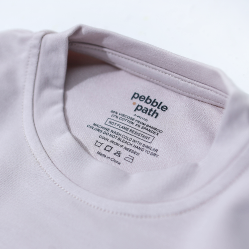 Crew Neck Tee Set Khaki