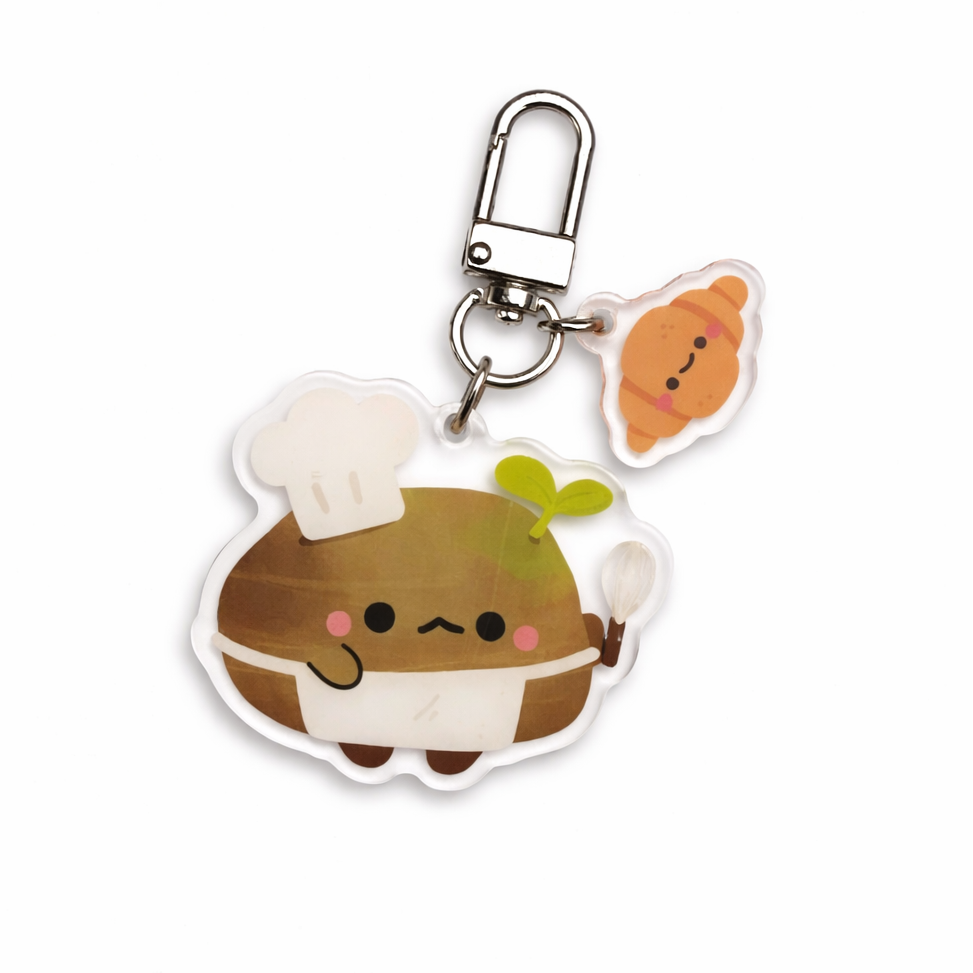 Pebble Bakery Club Keychain